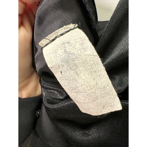 VTG Maxi Formal Dress 8 Square Neck Black Satin Bow Classic Whimsigoth USA Made - Picture 4 of 7